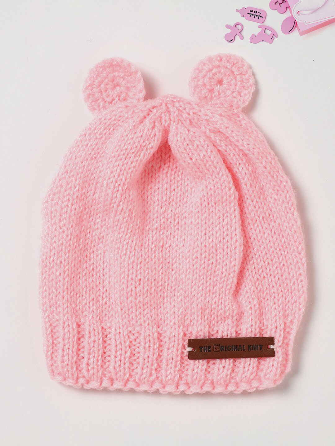 

The Original Knit Infants Self Design Beanie, Pink