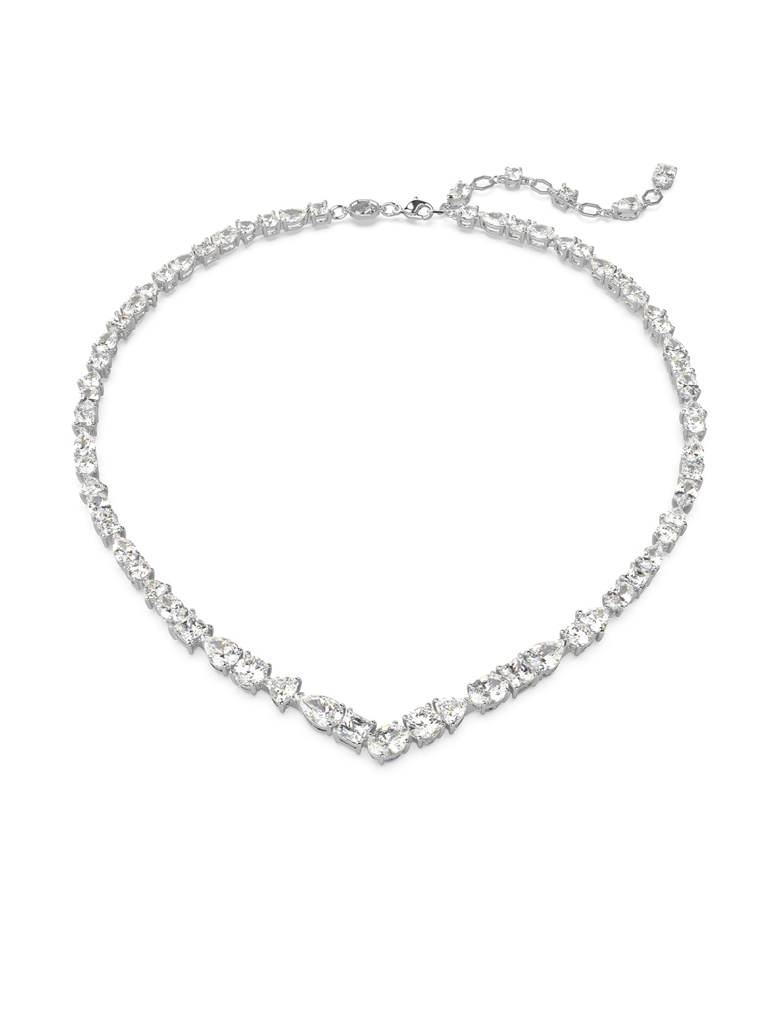 

SWAROVSKI Rhodium-Plated Crystals Studded Necklace, Silver