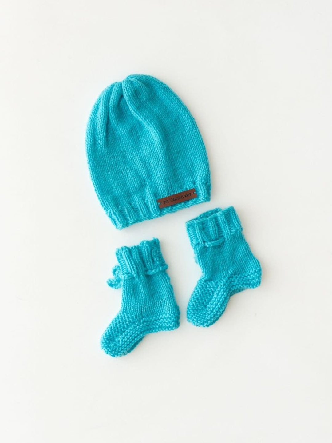 

The Original Knit Kids Beanie With Socks, Blue