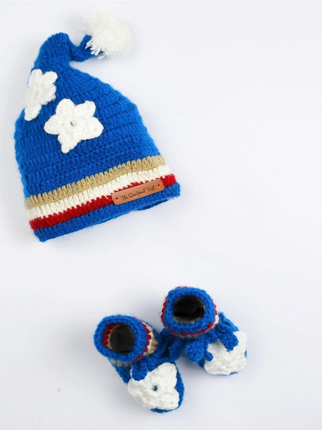 

The Original Knit Kids Embroidered Beanie, Blue