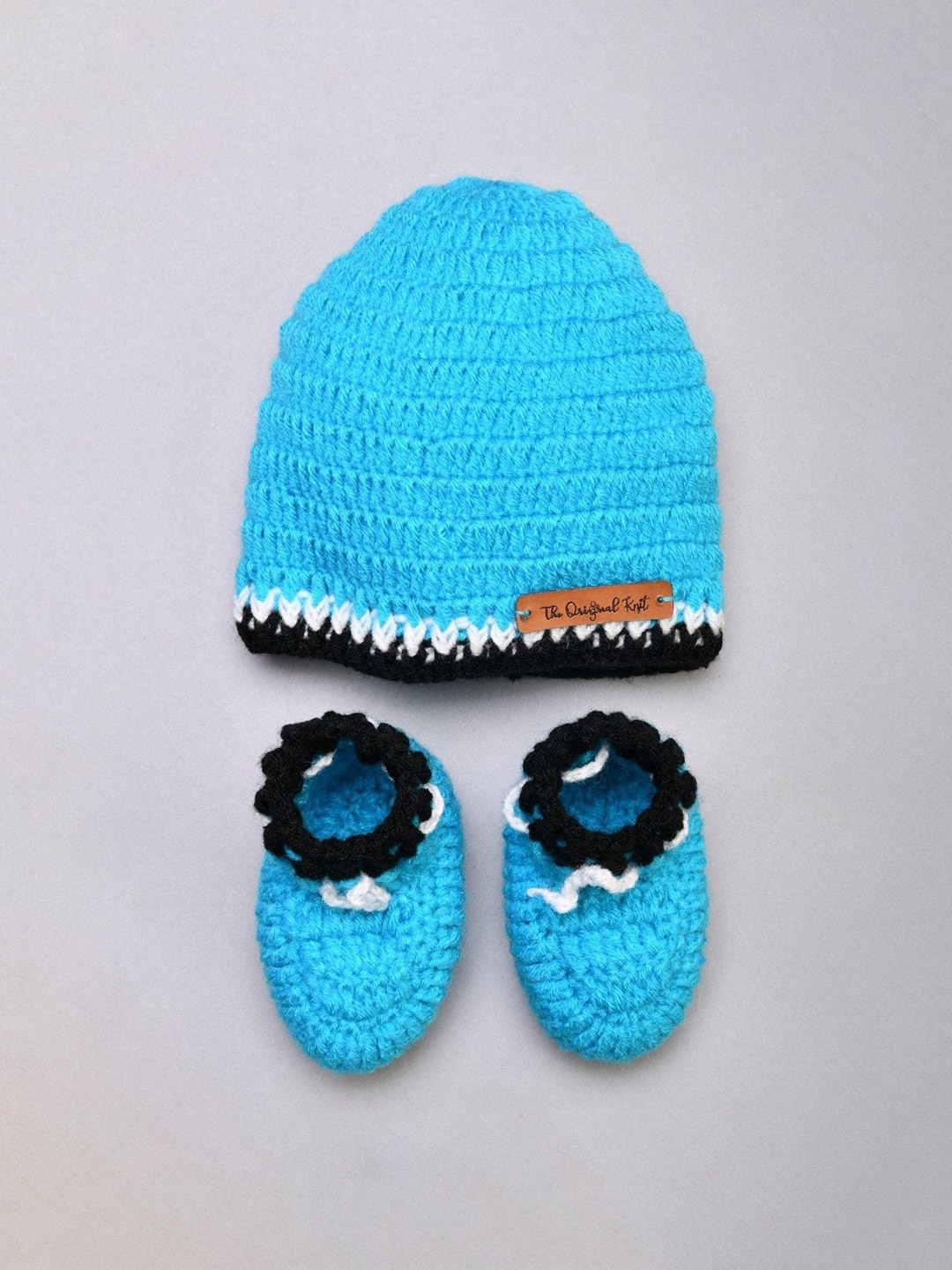 

The Original Knit Infants Self Design Beanie, Blue