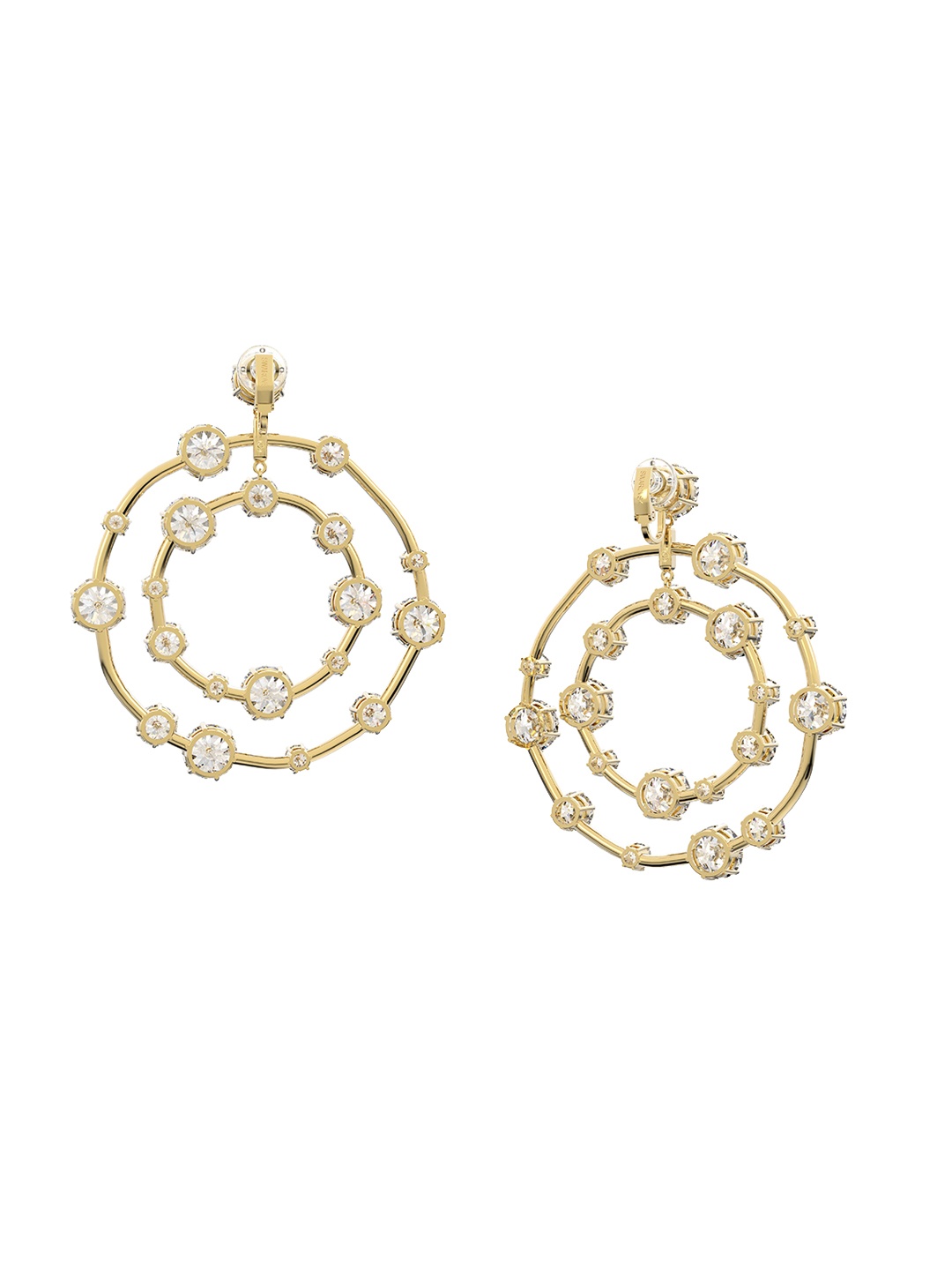 

SWAROVSKI Gold-Plated Crystal Studded Earrings, White