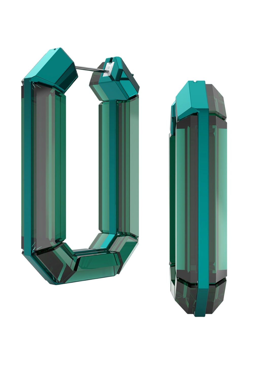 

SWAROVSKI Rhodium-Plated Crystal Studded Earrings, Green