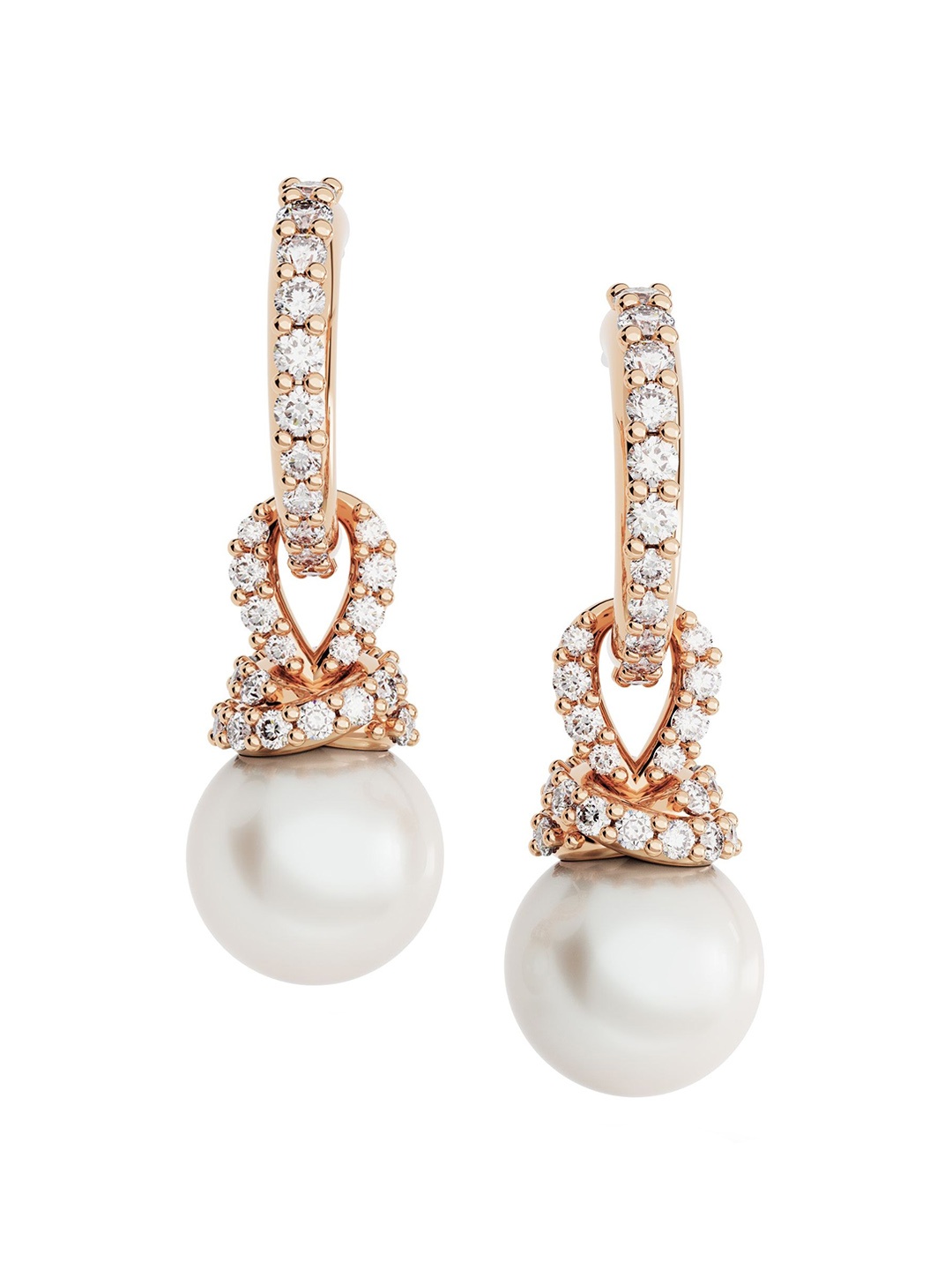 

SWAROVSKI White Contemporary Half Hoop Earrings
