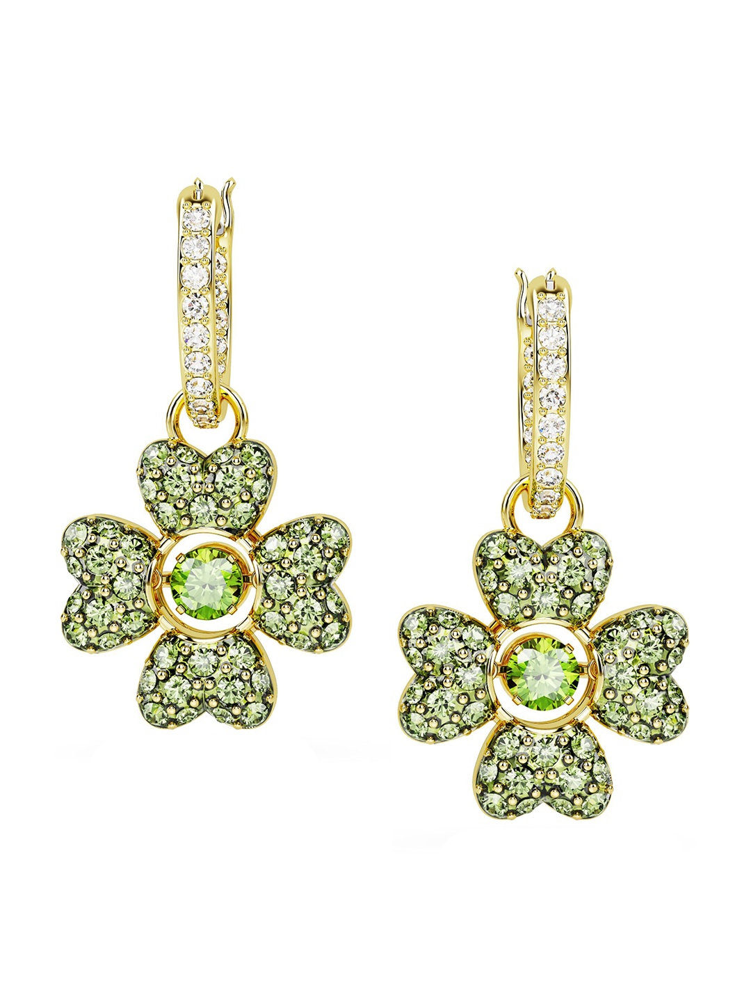 

SWAROVSKI Contemporary Hoop Earrings, Green