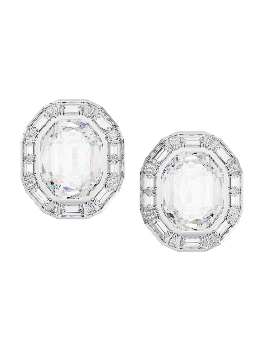 

SWAROVSKI Rhodium-Plated Crystal Studded Earrings, White