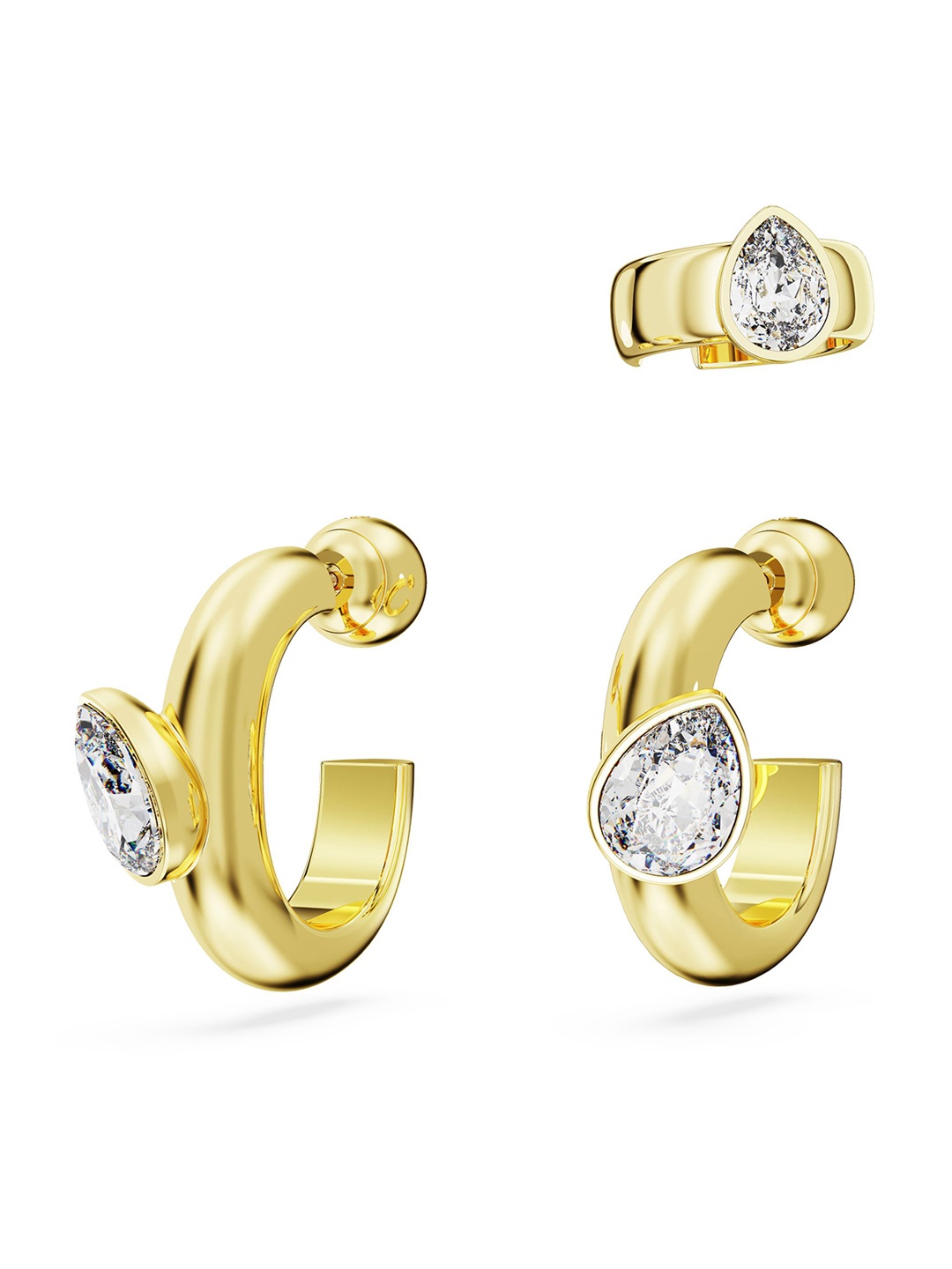 

SWAROVSKI Gold-Plated Crystal Studded Earrings, White