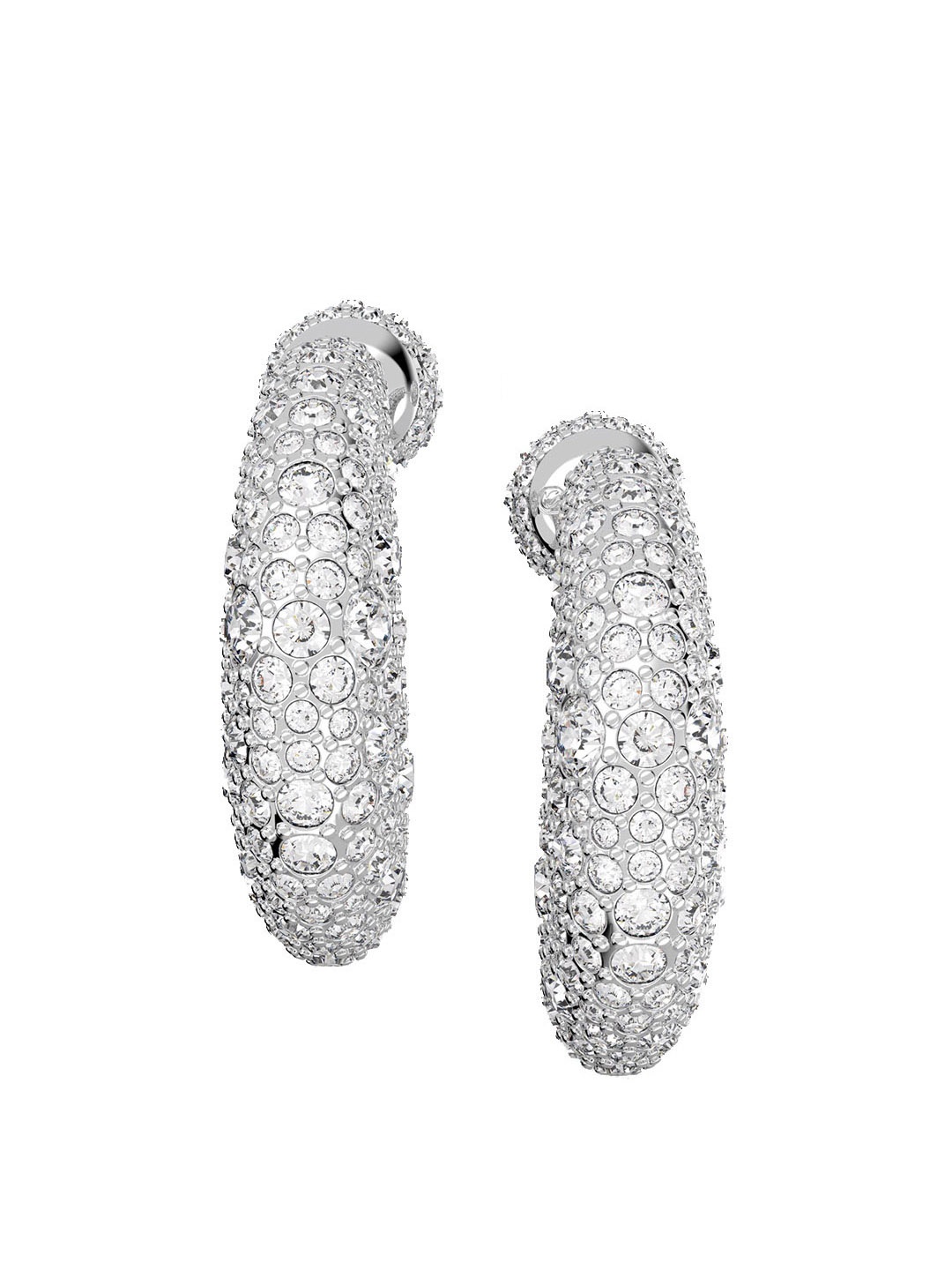

SWAROVSKI Sublima Rhodium-Plated Crystal Studded Drop Earrings, White