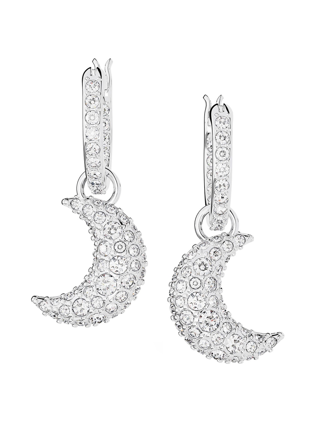 

SWAROVSKI Rhodium-Plated Sublima Drop Earrings, White