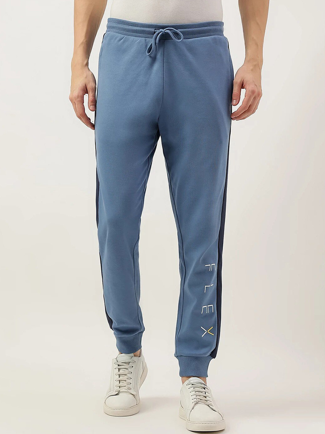 

Marks & Spencer Men Mid-Rise Cotton Trousers, Blue