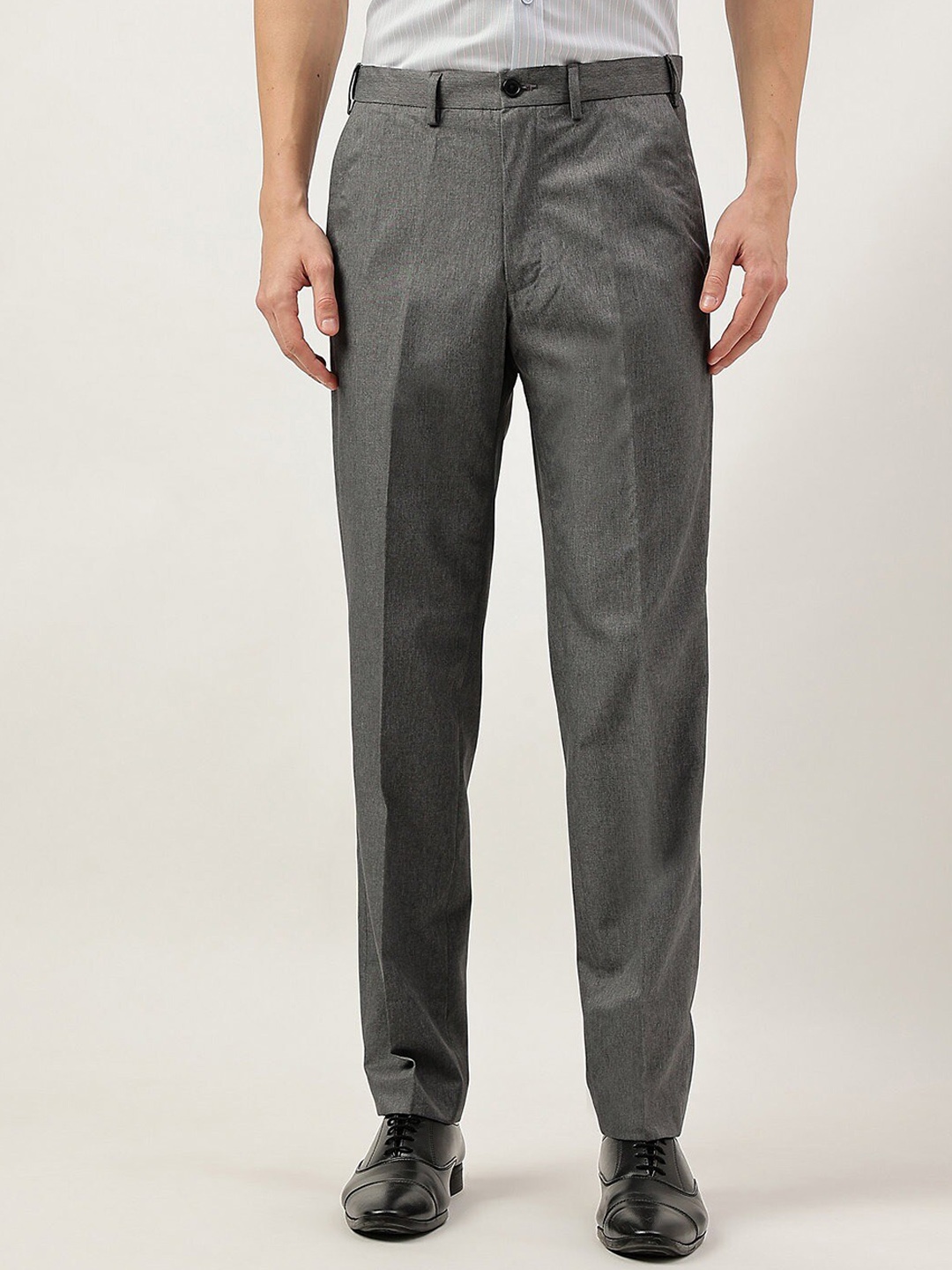 

Marks & Spencer Men Mid-Rise Trousers, Grey