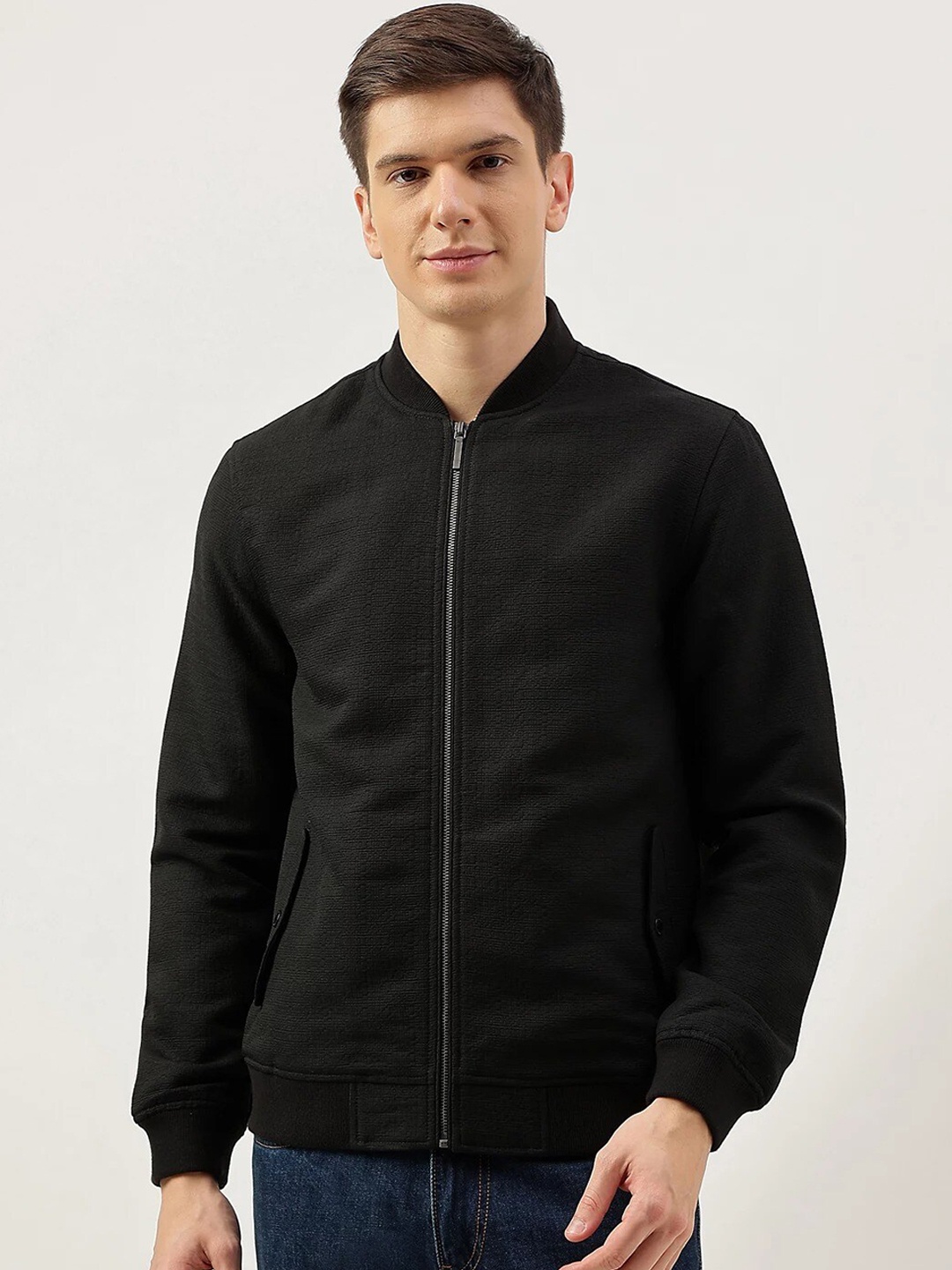 

Marks & Spencer Colourblocked Longline Sporty Jacket, Black