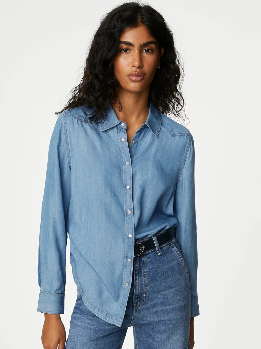 

Marks & Spencer Opaque Casual Shirt, Blue