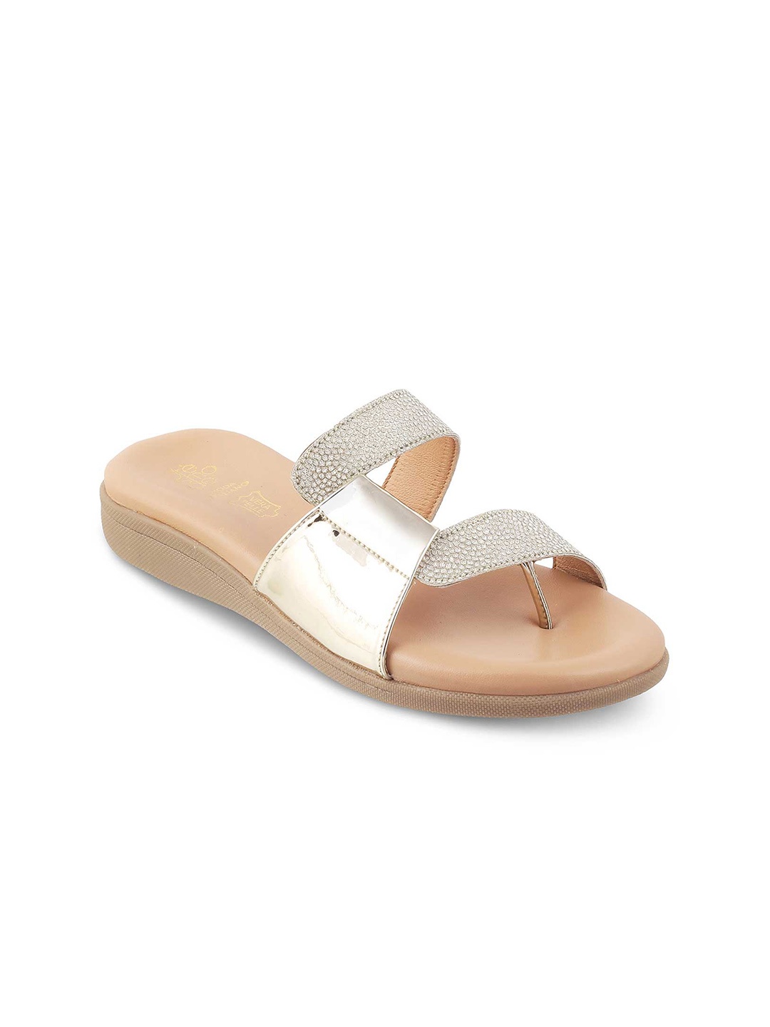 

Tresmode BAFILA Embellished Open Toe Flats, Gold