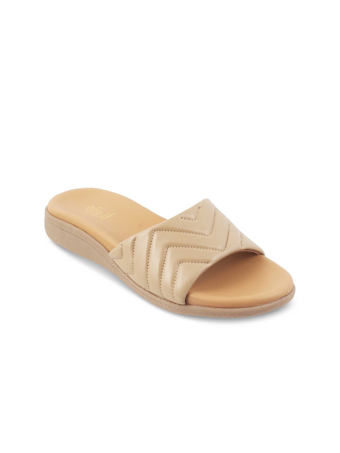 

Tresmode COLFLAT Textured Open Toe Flats, Beige