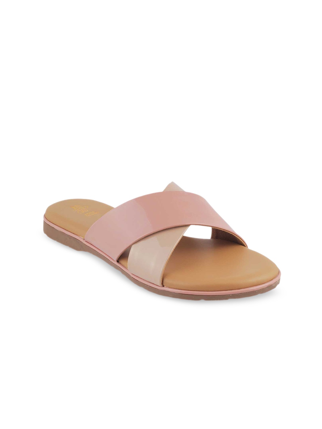 

Tresmode CYNE Cross Strap Open Toe Flats, Pink