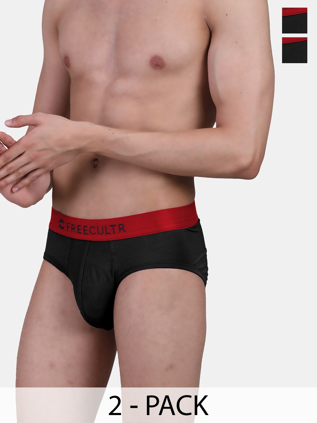 

FREECULTR Anti Bacterial Micro Modal Airsoft Briefs FC-L-B-RBLK-01, Black