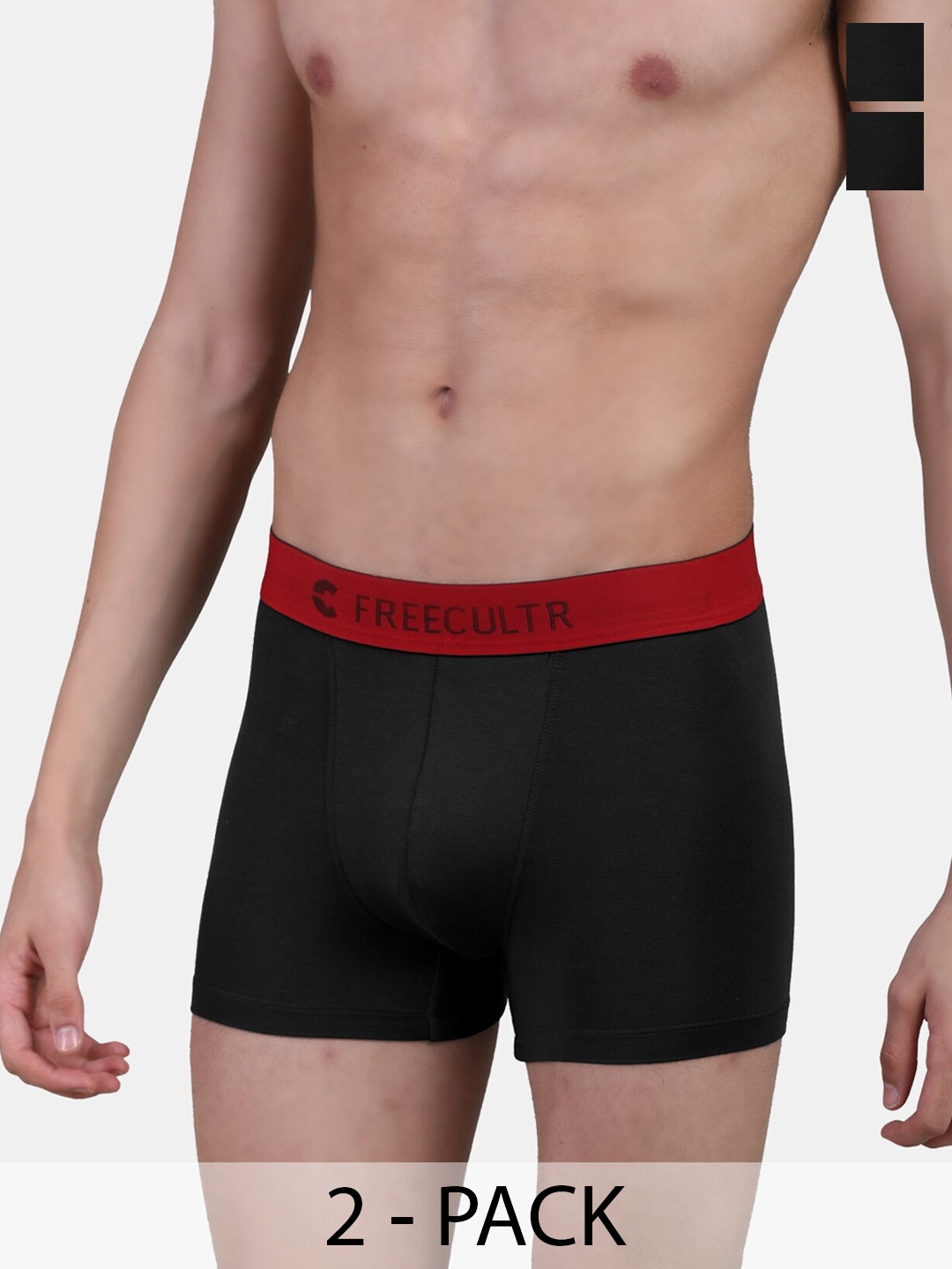 

FREECULTR Pack of 2 Anti Bacterial Trunks, Black