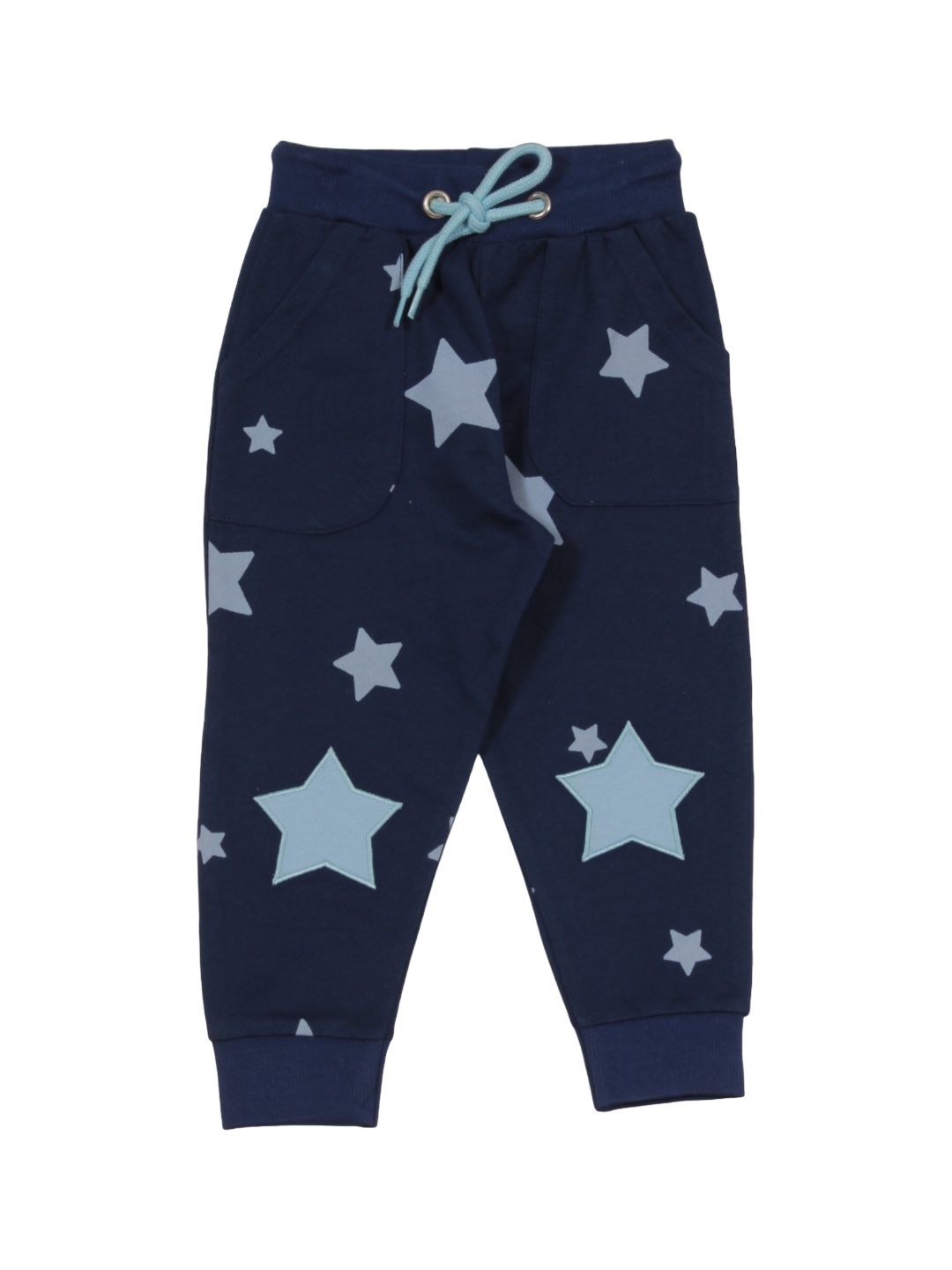 

Lil Lollipop Infants Star Printed Pure Cotton Joggers, Navy blue