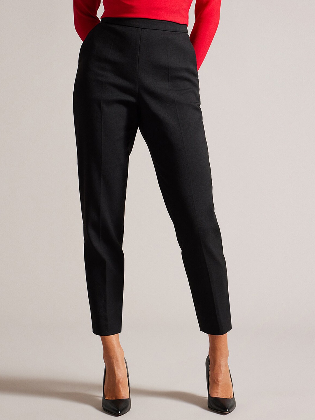 

Ted Baker Women Slim Fit Formal Trousers, Black