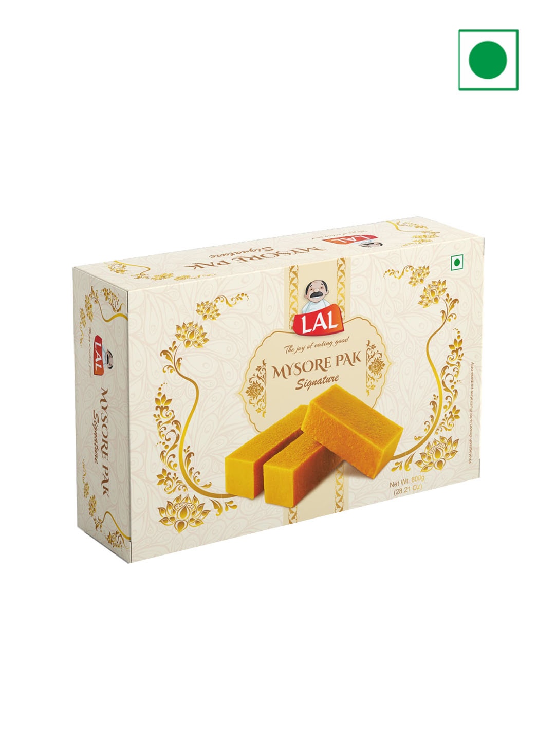 

LAL Mysore Pak Signature Sweets- 800 gms, Beige