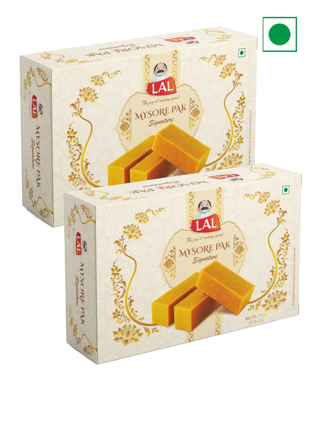 

LAL Set of 2 Mysore Pak Signature Sweets-200gms Each, Beige