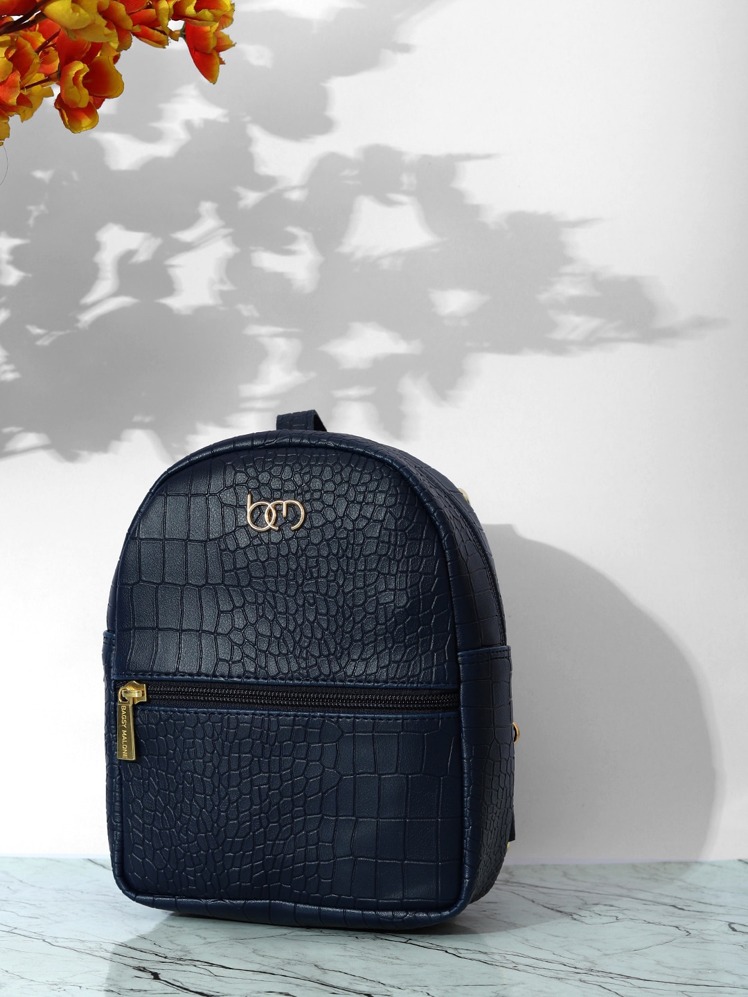 Bagsy Malone Textured Structured Backpack Bag, Blue