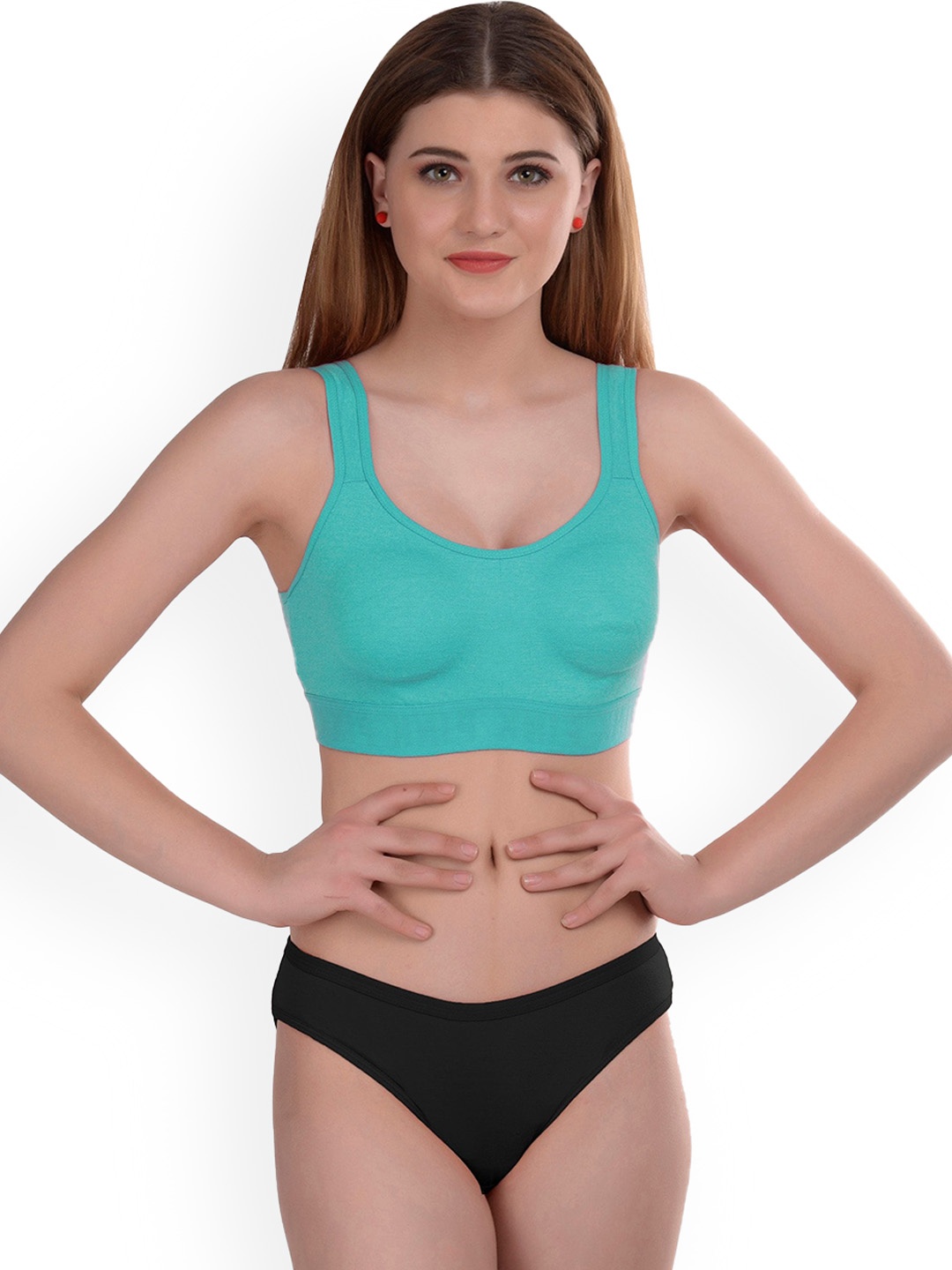 

PIBU Cotton Lingerie Set, Green