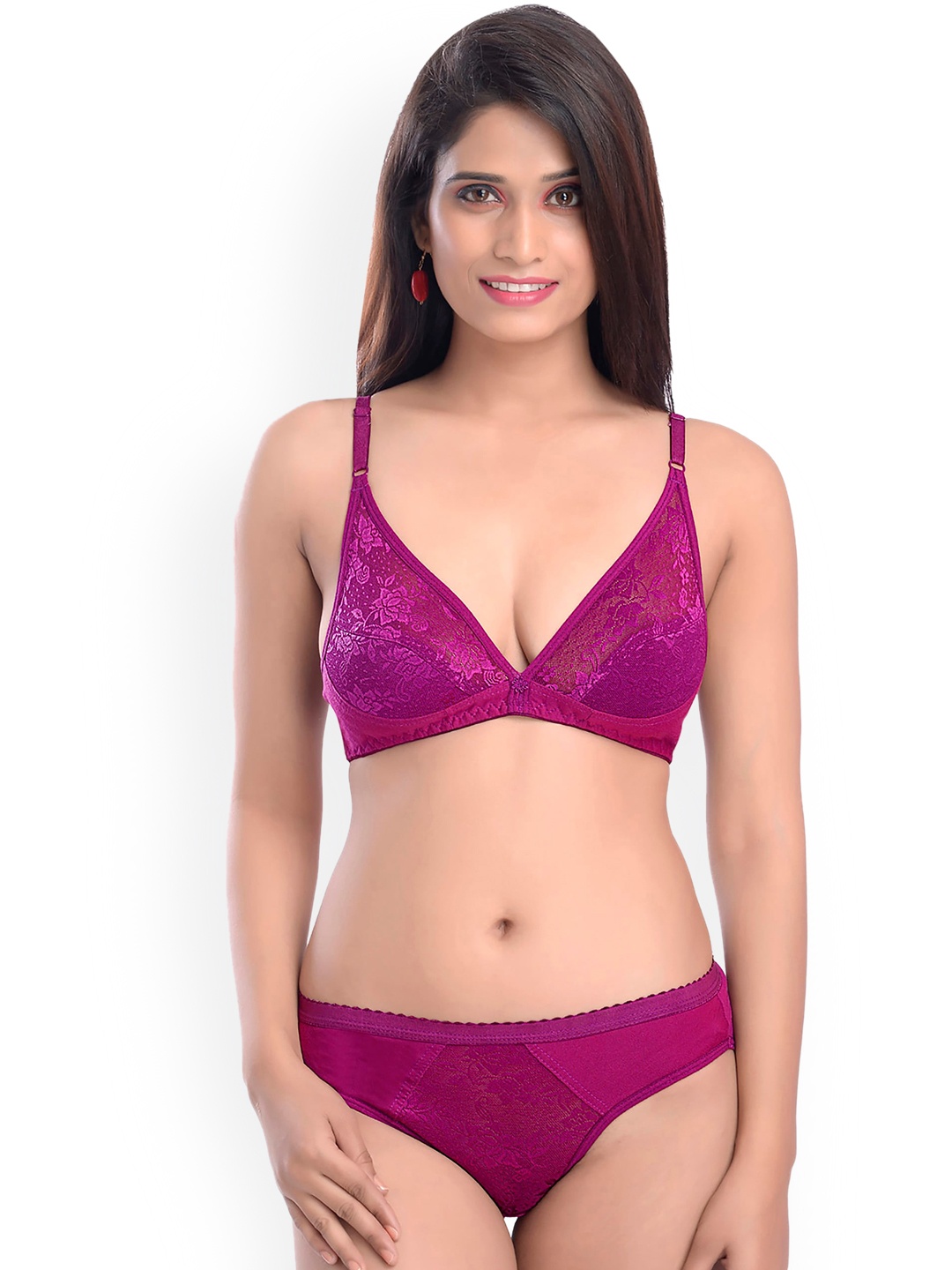 Aamarsh Self-Designed Cotton Lingerie Set, Pink