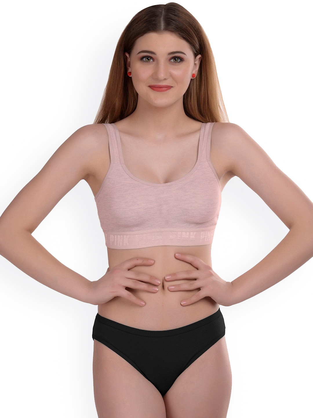 

Aamarsh Non-Wired Lingerie Set, Pink