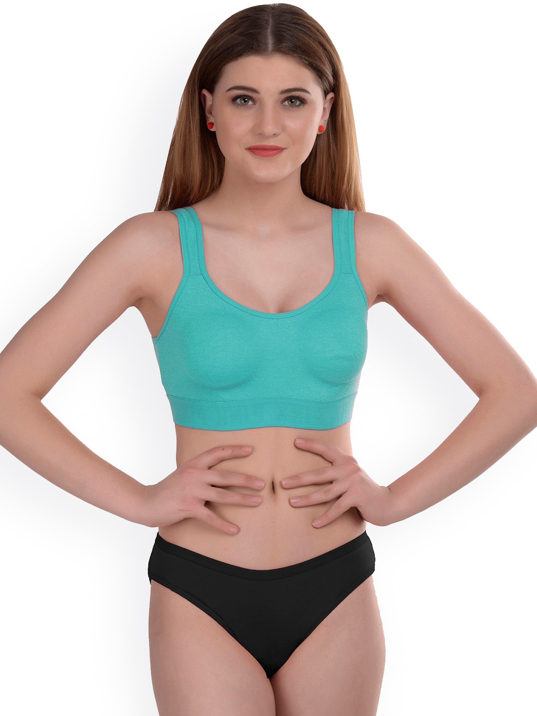 

AROUSY Cotton Lingerie Set, Green
