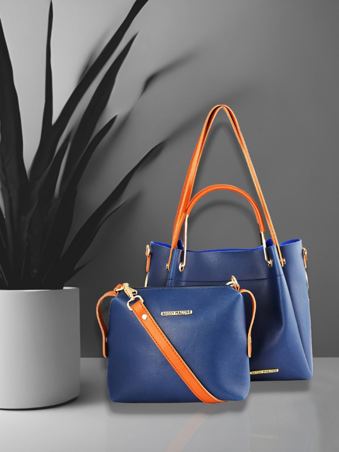 

Bagsy Malone Set Of 2 Structured Shoulder Bag, Blue