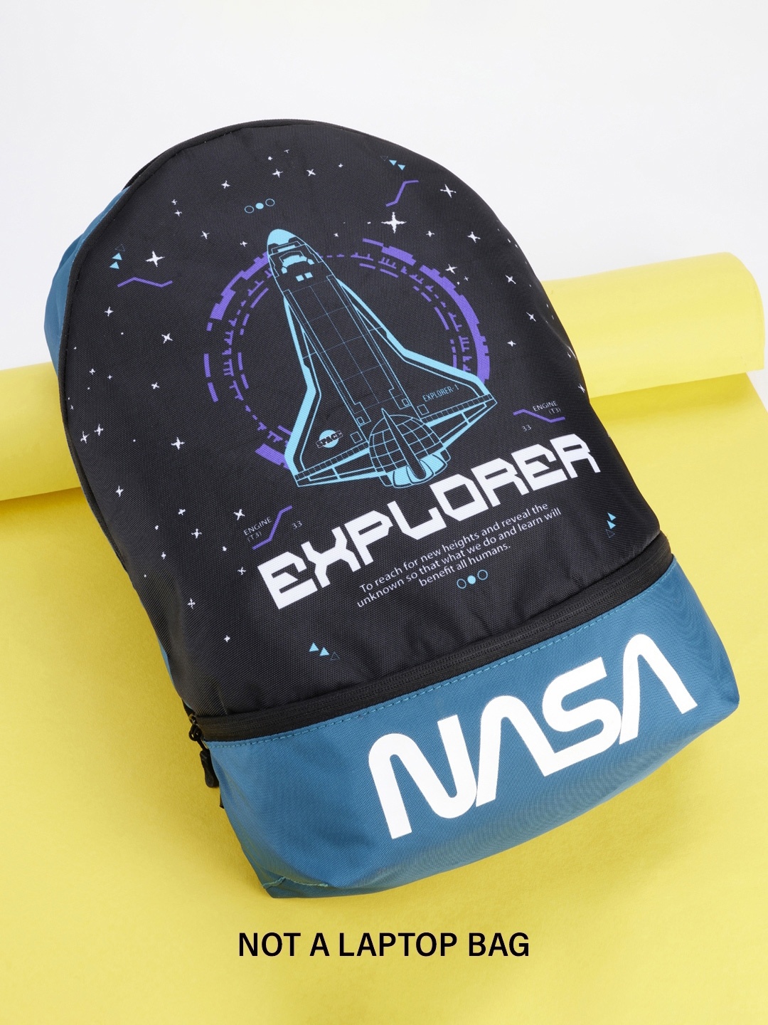 

Bewakoof Unisex NASA Explorer Printed Backpack, Black