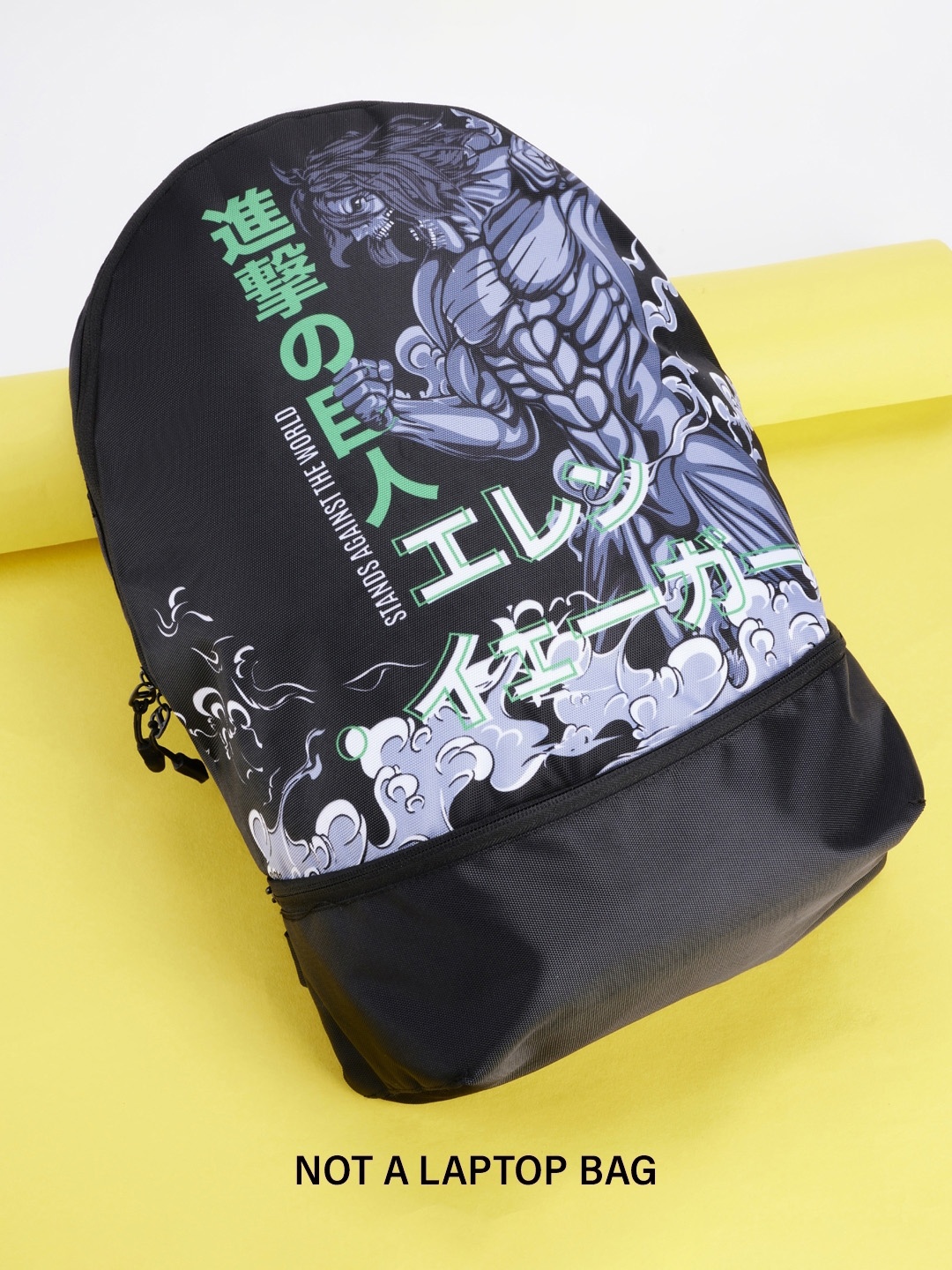 

Bewakoof Unisex Giant Titan Graphic Printed Backpack, Black