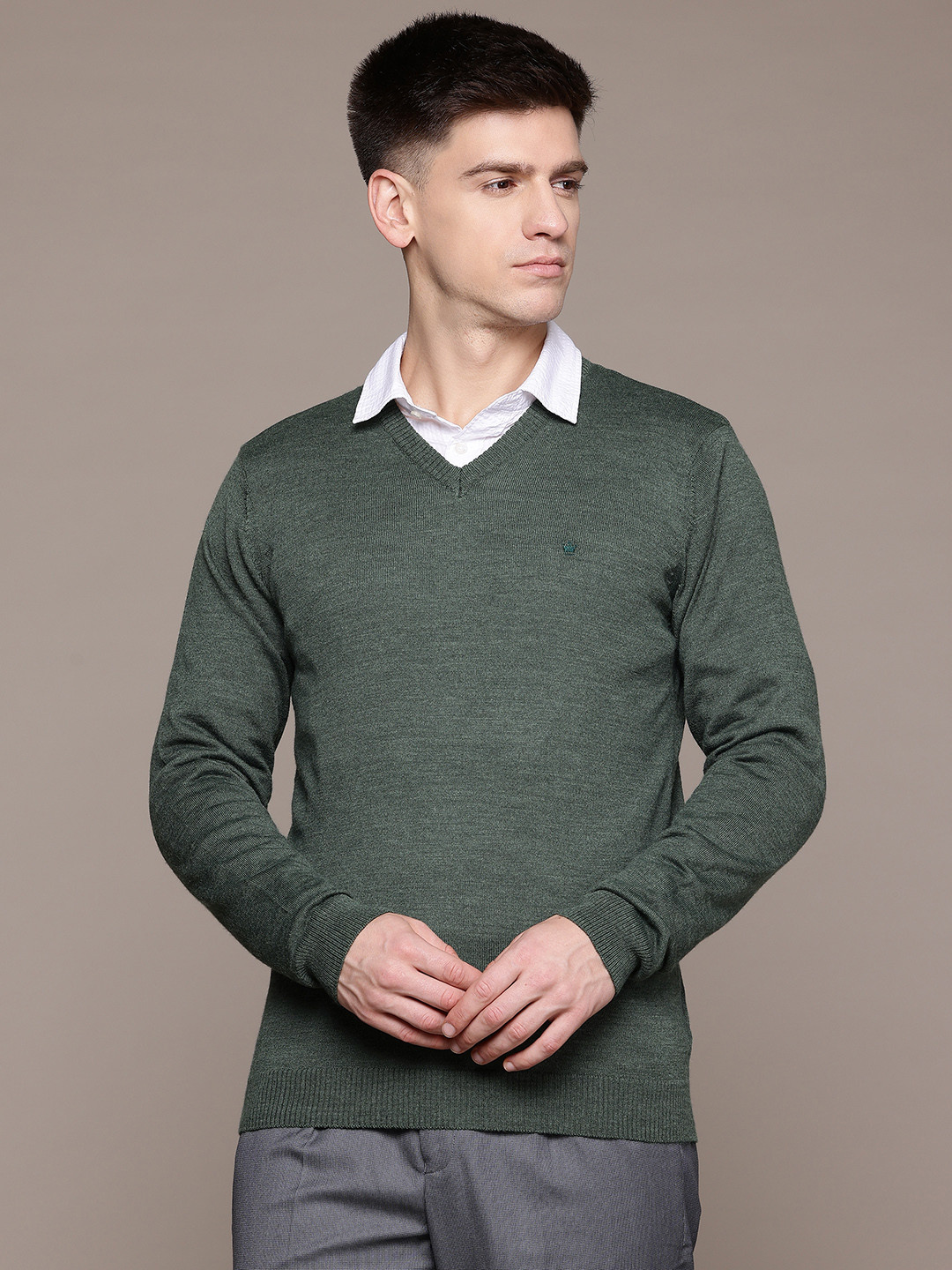 

Louis Philippe V-Neck Pullover, Olive
