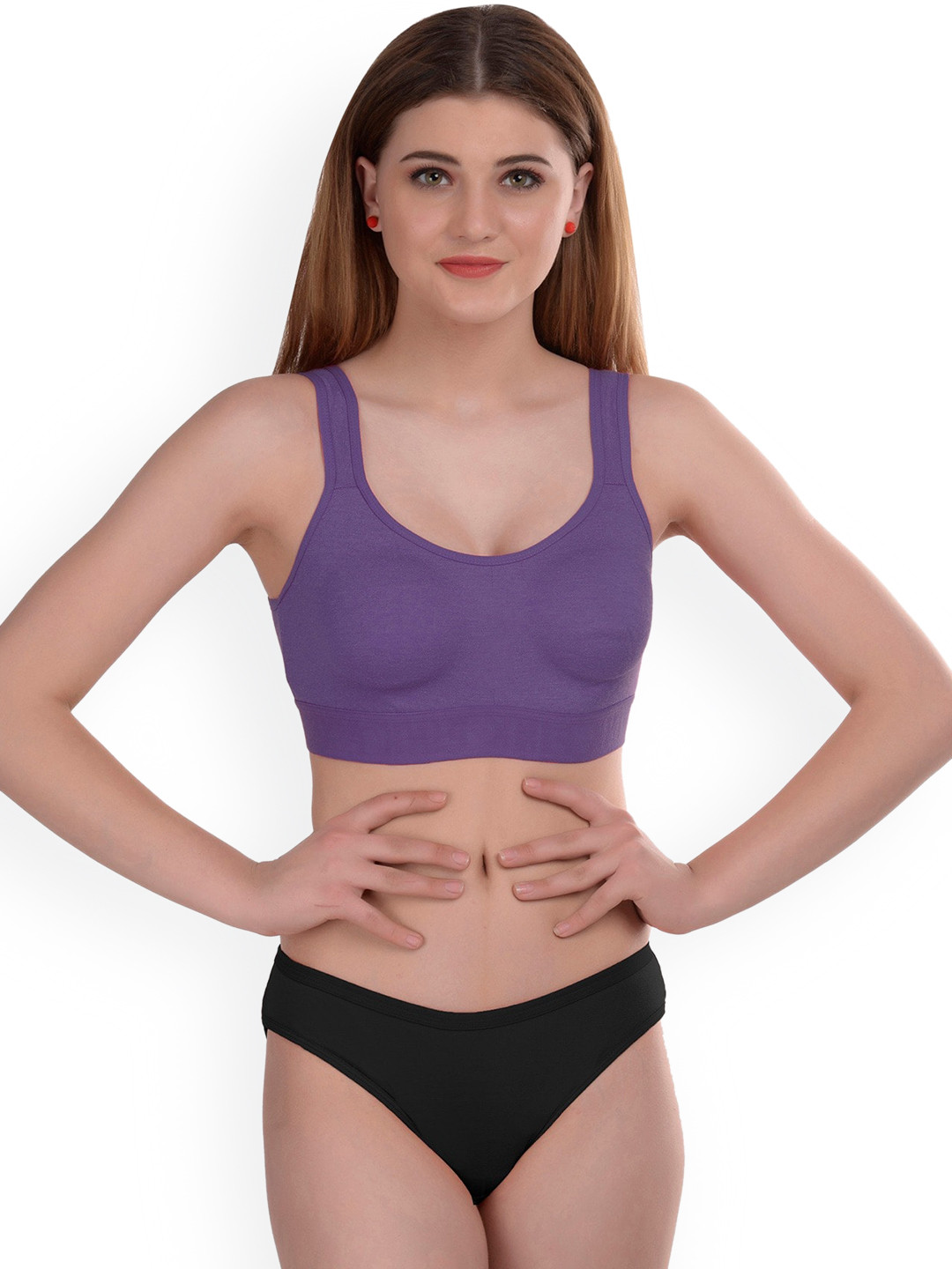 

Aamarsh Cotton Mid-Rise Lingerie Set AE_Gayla, Purple