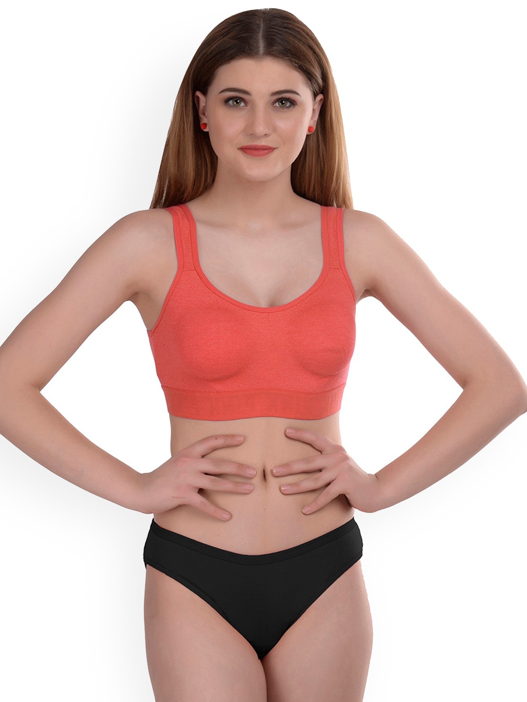 

Aamarsh Cotton Non-Padded Lingerie Set, Orange