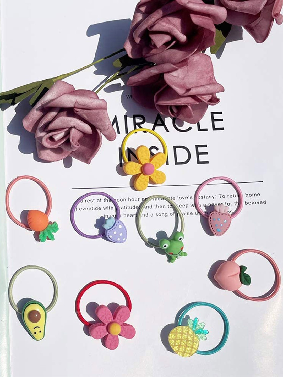 

LYTIX Girls Set Of 10 Assorted Ponytail Holders