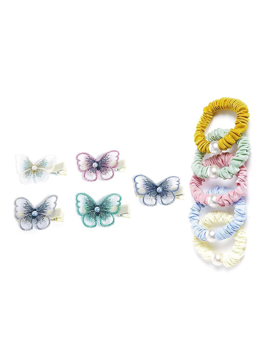 

LYTIX Girls Set Of 10 Assorted Fur Hair Accessory Set