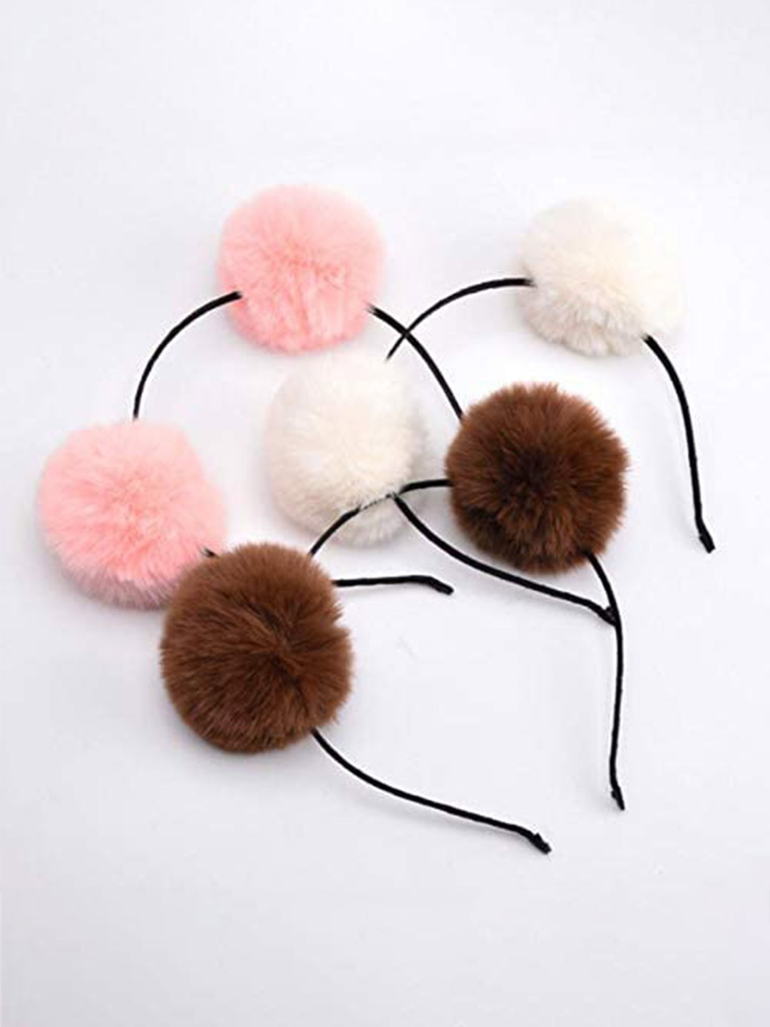 

LYTIX Girls Set of 3 Assorted Fur Hairband