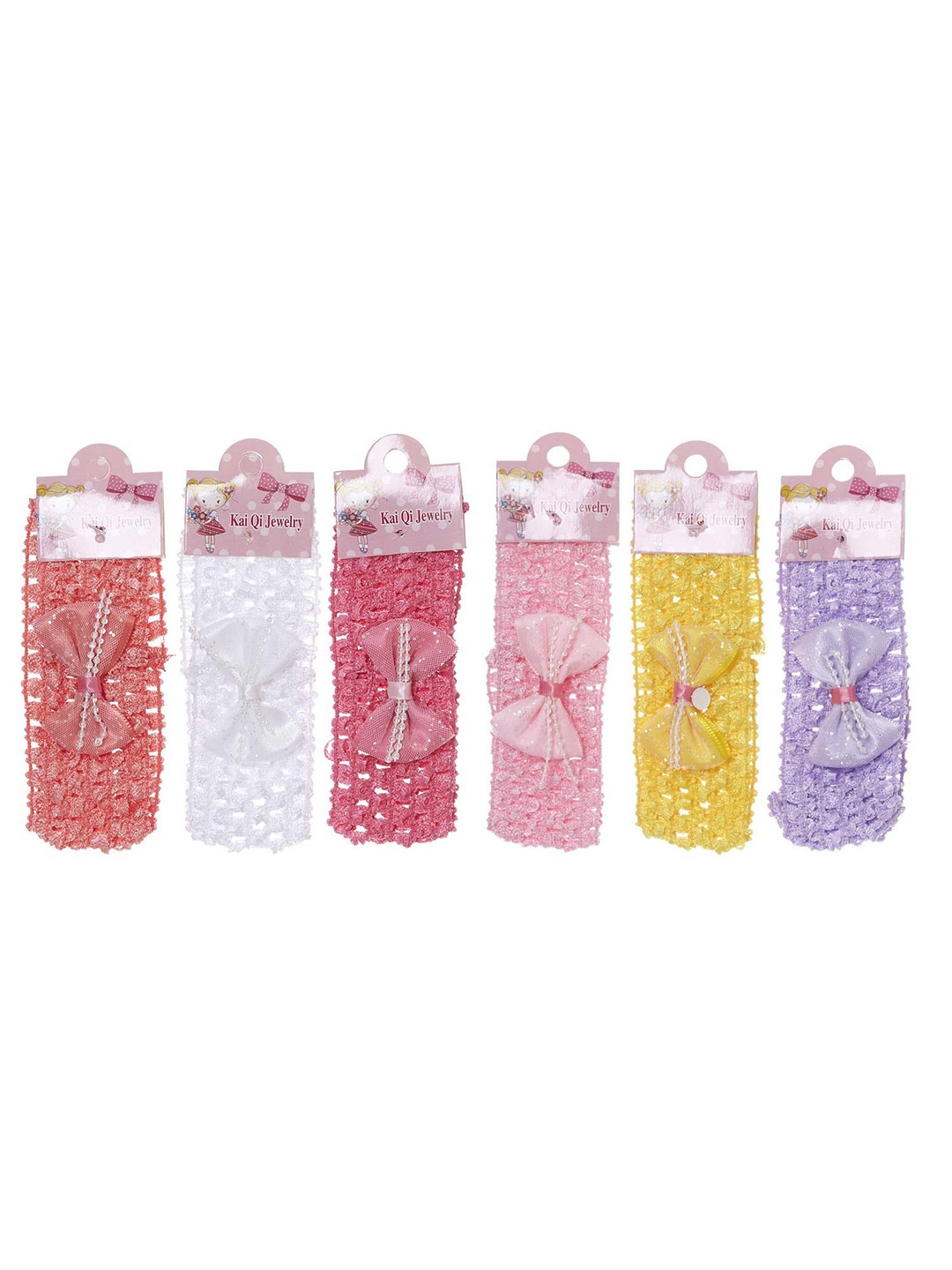 

LYTIX Girls Set of 6 Assorted Lace Hairbands