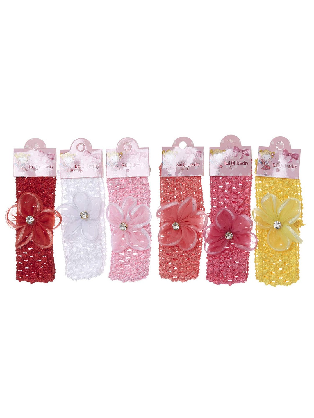 LYTIX Girls Assorted Set of 6 Fur Hairband