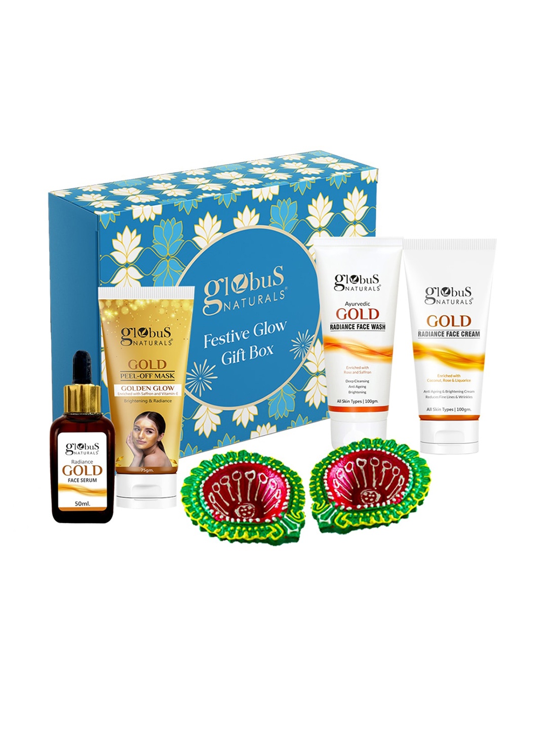 

Globus naturals Karwachauth Golden Glow Gift Box, White