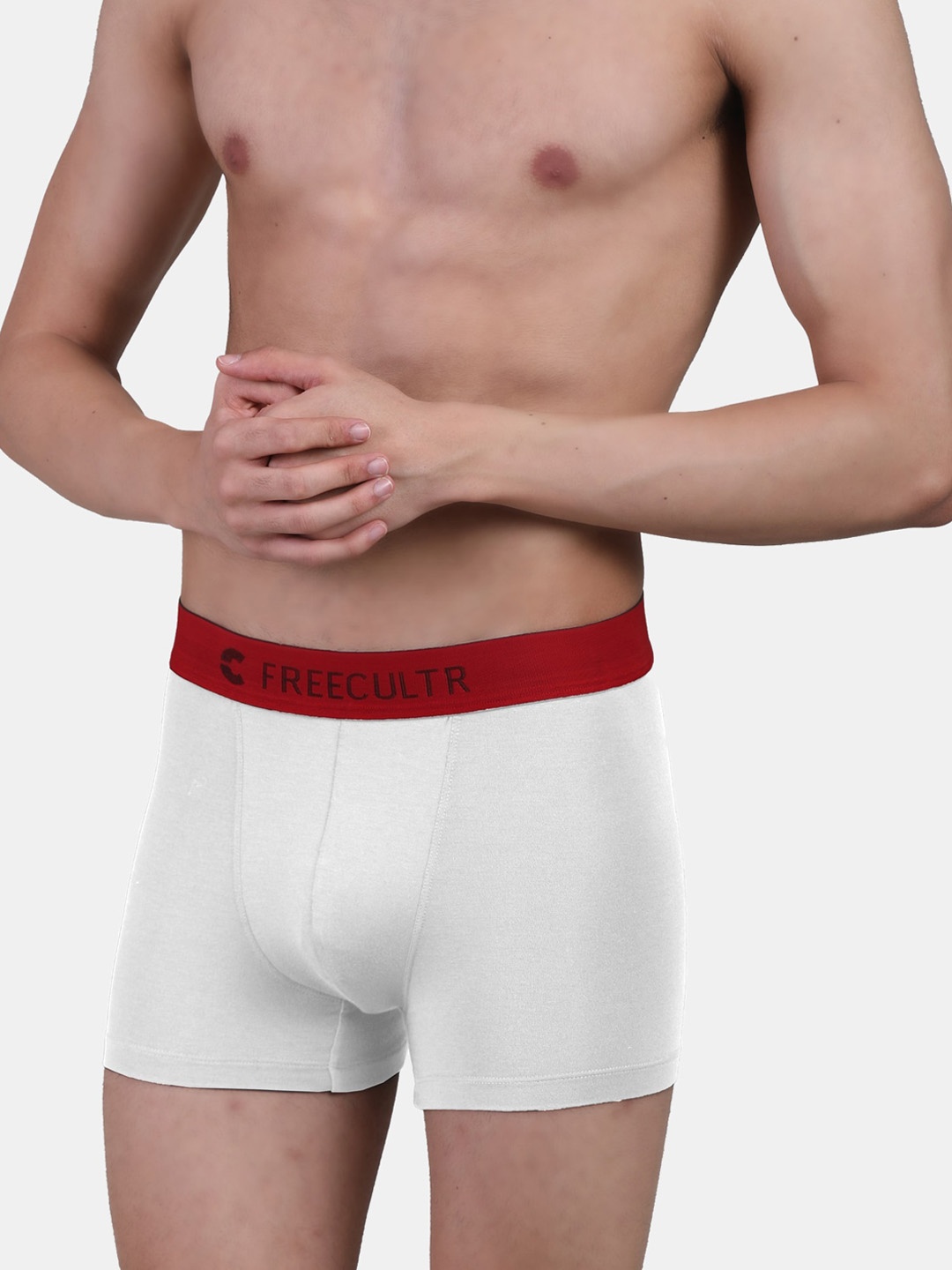 

FREECULTR Pack of 4 Anti Bacterial Modal Trunks, White