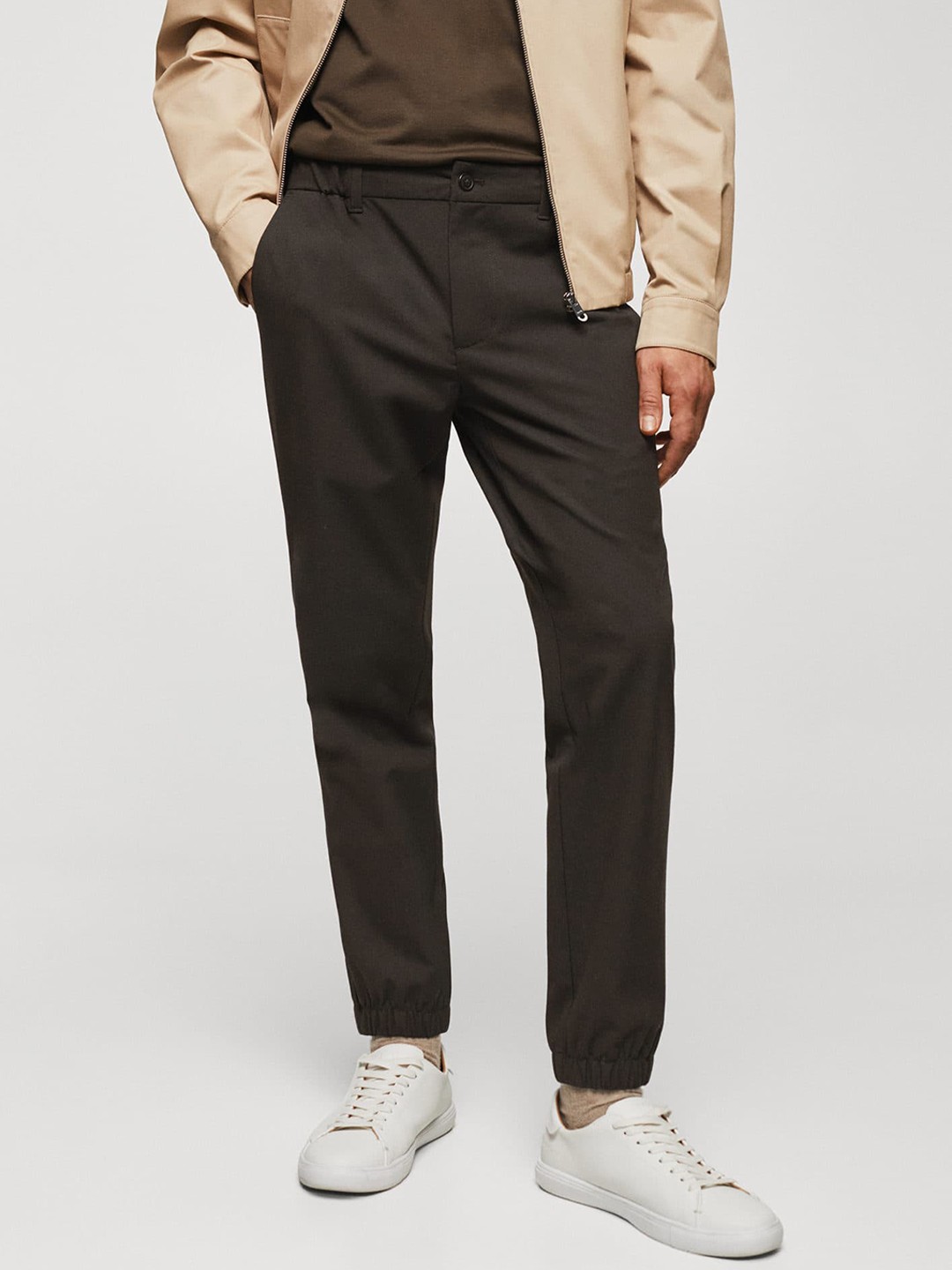 

MANGO MAN Slim Fit Joggers, Brown