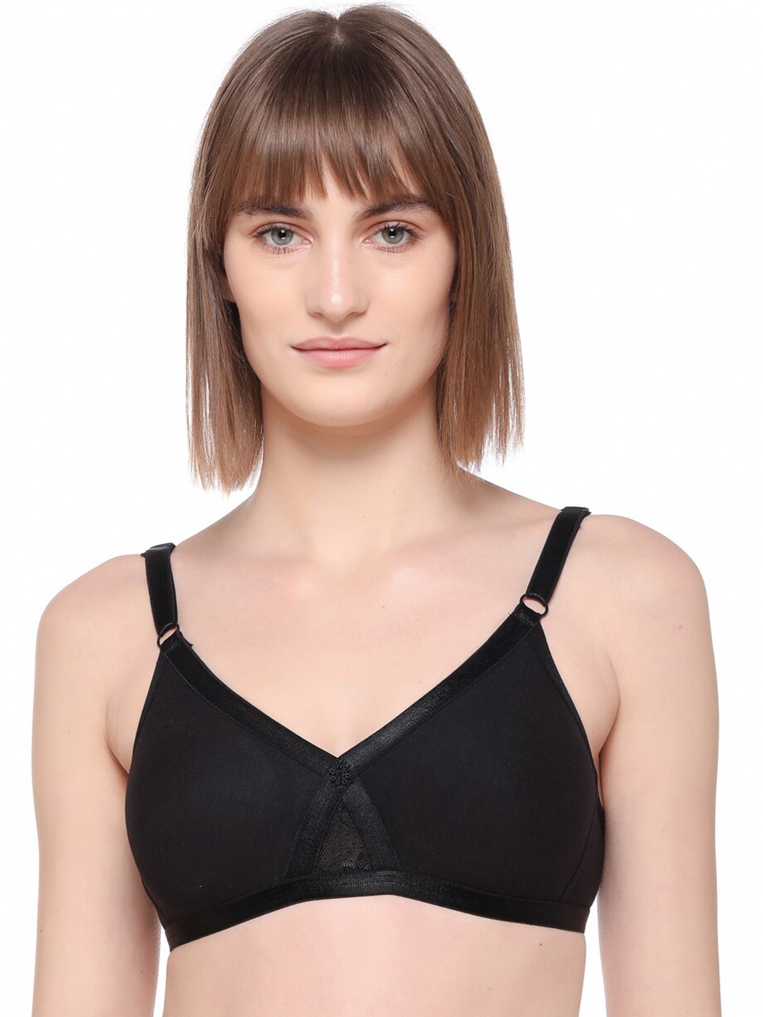 

SONA Medium Coverage Cotton T-shirt Bra With All Day Comfort, Black