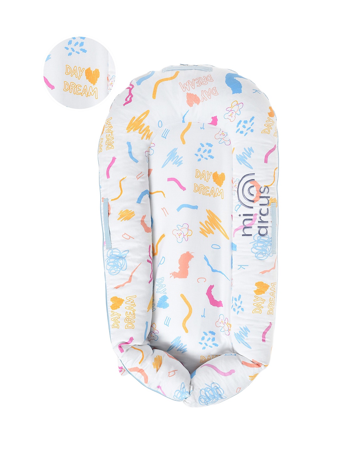 

MiArcus Infants Printed Cotton Nesto Pad, White