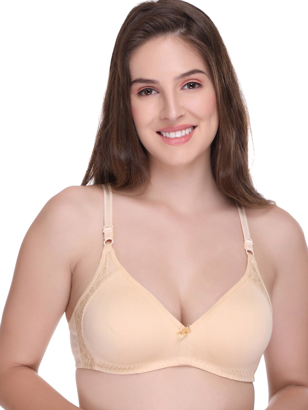 

SONA Medium Coverage Cotton T-shirt Bra with All Day Comfort, Beige