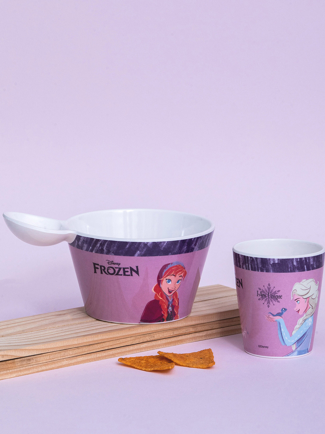 

Servewell White & Purple 2 Pieces Text or Slogans Printed Melamine Glossy Bowl With Glass