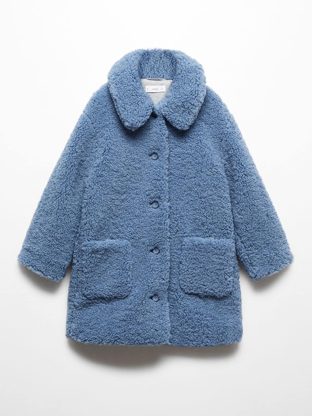 

Mango Kids Girls Faux Shearling Coat, Blue